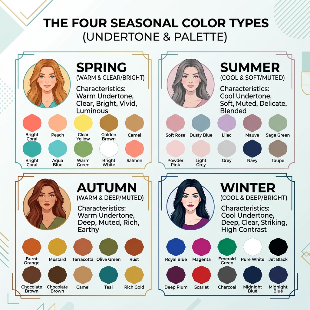 Four Seasonal Color Types