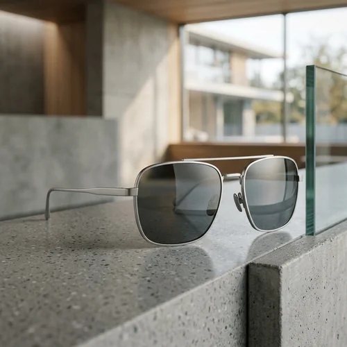 Illustrative square aviator frame