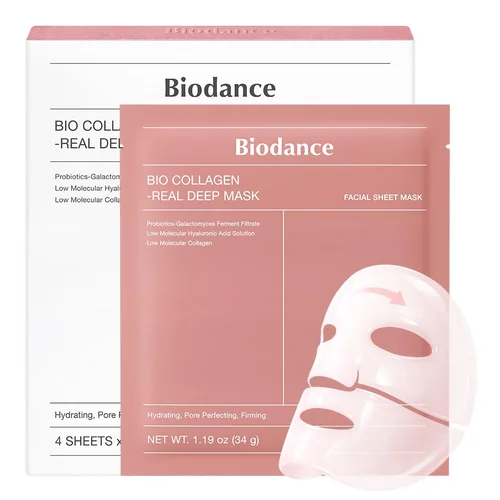 Biodance Bio-Collagen Real Deep Mask packaging with hydrogel mask sheet